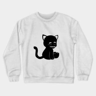 evil smile cat Crewneck Sweatshirt